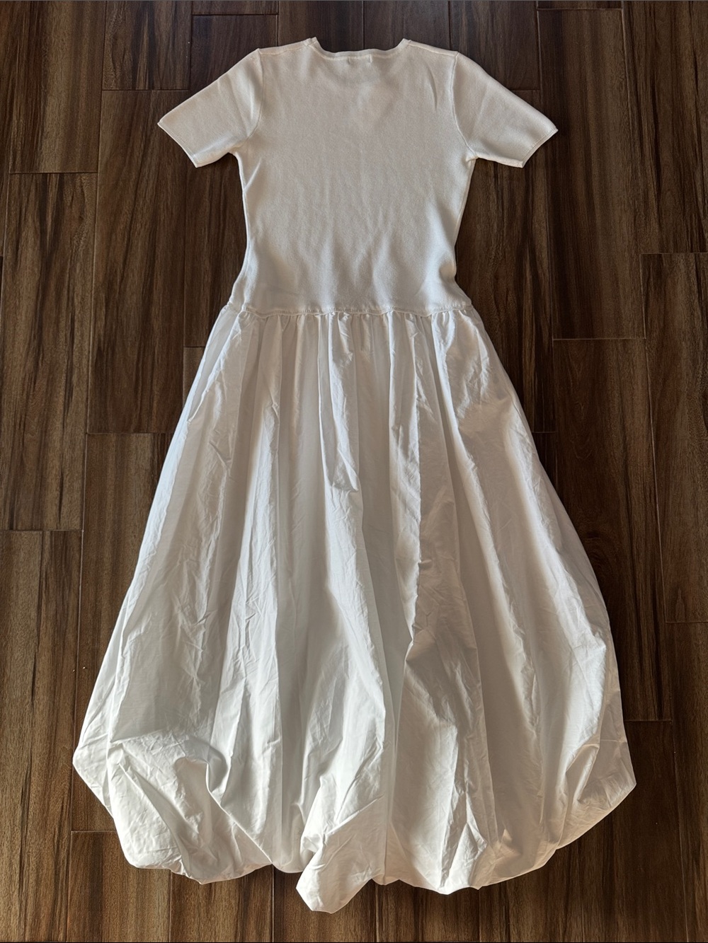 NWT Moon River Bubble Skirt Midi Dress in White Medium - Picture 14 of 15